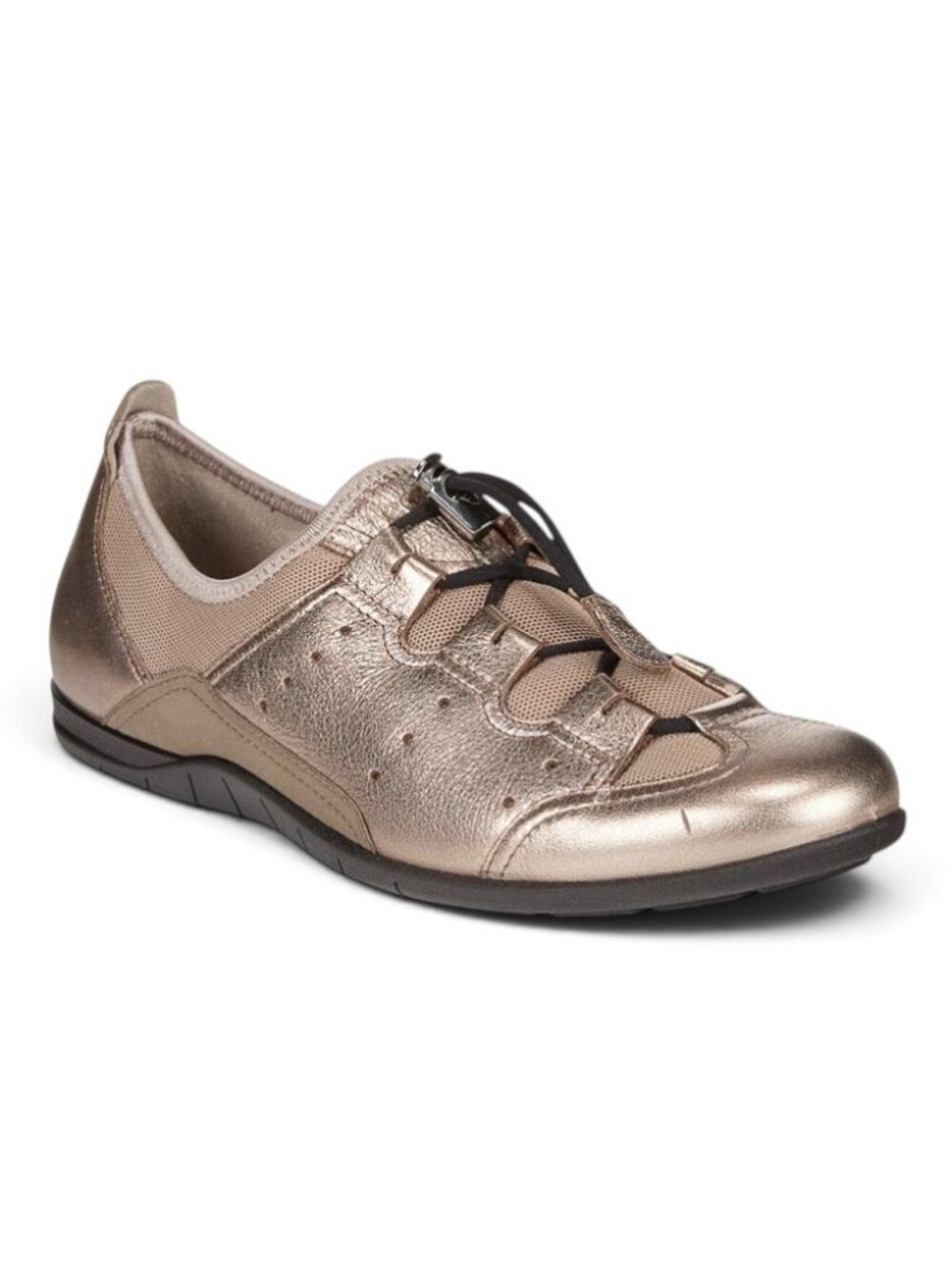 Ecco Bluma Toggle Lace Slip-on Sneakers in Metallic Gold